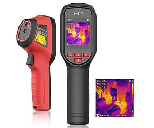 Caméra thermique HIKMICRO E01 SuperIR Résolution IR 240 x 240 Caméra Imagerie thermique Taux de rafraîchissement de 20 Hz, caméra thermique portable compacte avec pointeur laser, -20°C à 400°C