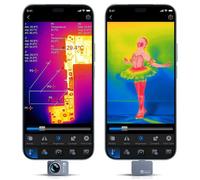 Thermal Master P2 Pro Caméra thermique Android avec objectif macro, 256 x 192 Super résolution IR 512 x 384, mesure de la température 1112°F, zoom 15x, plus petite caméra thermique 9 g