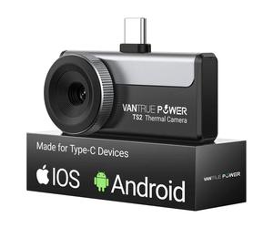 Caméra thermique Vantrue TS2 pour Android, iPhone, iOS, résolution infrarouge 512×384 avec super-résolution TISR, USB-C, 25 Hz, 40 mK, -20 °C à 550 °C