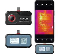 VEVOR Caméra Thermique pour Android, Résolution Infrarouge 256 x 192 IR avec Caméra Visuelle, Taux de Rafraîchissement 25 Hz Plage de Température -20°C - 550°C, IP54 pour Smartphone, Tablette Type-C