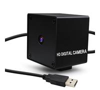 Caméra USB 48 MP Autofocus - Mini webcam UVC 4K avec boîtier en métal, 8000 x 6000p 70 degrés sans distorsion, caméra PC pour Linux/Raspberry Pi, Plug & Play pour industriel/Lightburn/vidéoconférence