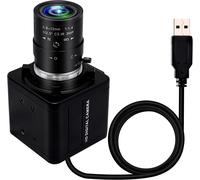 Caméra USB Webcam 2MP Objectif à focale Variable 2,8-12 mm Caméra USB 1080P Correction de Faible luminosité Webcam Zoom Avant et arrière Caméra de Gros Plan Plug and Play pour Linux Windows Mac