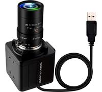 Caméra USB Webcam 2MP Objectif à focale Variable 5-50 mm Caméra USB 1080P Correction de Faible luminosité Webcam Zoom Avant et arrière Caméra de Gros Plan Plug and Play pour Android Linux Windows