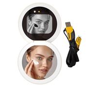 Caméra UV avec miroir pour protection de la peau | Caméra UV pliable avec lumières LED réglables et banque d'énergie pour voyages et salle de bain