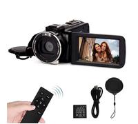 Caméra Vidéo 2.7K HD 48MP avec Zoom 16X Écran IPS Rotatif 3"" et Télécommande 2.4G