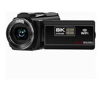 Caméra Vidéo 8K 64MP avec Zoom Numérique 18x et Vision Nocturne - Écran Tactile 3" - Appareil pour Vlog et Aventure Noir Noir