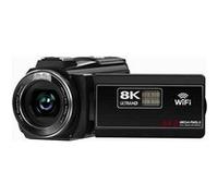 Caméra Vidéo 8K 64MP avec Zoom Numérique 18x et Vision Nocturne - Écran Tactile 3" - Appareil pour Vlog et Aventure Noir Noir