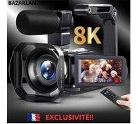 Caméra Vidéo 8K - Modèle avec Écran Tactile 3 Pouces - Zoom Numérique 18x - 48MP