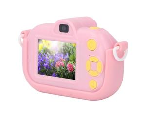 Caméra Vidéo, Appareil Photo Numérique avec Objectif Avant Arrière, écran IPS de 2 Pouces, Filtre Adhésif Multifonctionnel pour Cadeaux de Filles (Pink)