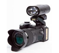 Caméra vidéo, Caméra DSLR Professionnelle à Zoom Optique 24X for la Photographie Mise Point Automatique 33MP Trois lentilles 1080P HD caméscope vidéo numérique extérieur(32G SD Card,with Flashlight)