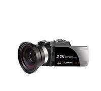 Caméra vidéo, Caméra vidéo 2.7K caméscope numérique en Direct for Un Usage Domestique Zoom 16X 30MP Vlog Webcam 3.0 écran Tactile Rotatif(with Lens)