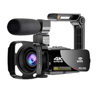 Caméra vidéo, Caméra vidéo 4K Ultra HD 30MP WiFi Zoom numérique 16X Caméscope DV Caméra vidéo numérique Caméra vidéo numérique Caméra à écran tactile rotative à 270 degrés(4K Without Night Vis)