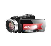Caméra Vidéo, Caméra vidéo 4K Vlogging for l'enregistrement Vlog 5 6mp 3.0 Pouce 16x Zoom numérique Ivre Caméscope de caméra numérique WIFI de vision nocturne avec microphone(32G SD card,blanc)