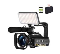 Caméra vidéo Caméscope Caméscopes de caméra vidéo 4K, AC3 IR Vision Night Vision Pleine HD, Caméscope à zoom numérique caméscope caméras Vlog avec microphone Caméscope numérique pour le vlogging