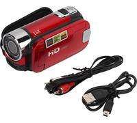 Caméra vidéo Caméscope Full HD Enregistreur 270 ° de rotation 2,7 pouces écran couleur Zoom 16x Caméscope numérique Rouge