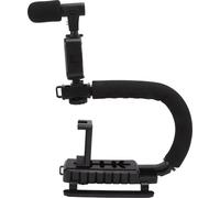 Caméra vidéo de poche -stabilisateur avec LED -microphone lumineux portable en forme de U