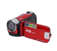 Caméra Vidéo, écran 2,4 Pouces, Résolution 1080P, Pixels 16MP, Zoom Numérique 16x, Lumière D'appoint, Microphone Externe, Portable, pour Les Voyages, Les Mariages, Les (Rouge)