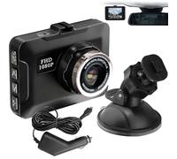 Caméra vidéo FHD 1080p - Caméra de tableau de bord Full HD, enregistreur de tableau de bord de voiture avec enregistrement en boucle | Fonction de montage à ventouse, avantage d'enregistrement continu