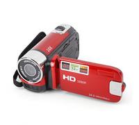 Caméra Vidéo Numérique 1080p, Caméscope DV 16 MP, écran Rotatif TFT 2,7 Pouces Caméra Vidéo Zoom Numérique 16x avec Câble USB (Rouge)