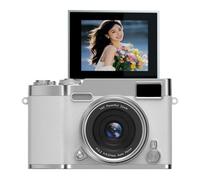 Caméra vidéo numérique 48 MP - Écran de rotation à 180 degrés, caméra Vlog pour débutants, adolescents, étudiants, adultes, appareil d'enregistrement vidéo de voyage, gadget de tournage portable