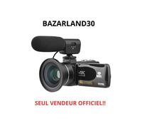 Caméra vidéo numérique 4K - BAZARLAND30 - Modèle DV - 56 MP - Zoom numérique 18X - WiFi intégré