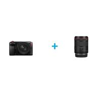 Caméra vidéo plein format Canon EOS C50 + poignée XLR Noir + Objectif hybride Canon RF 35mm f/1.4 L VCM Noir pour Monture Canon R / RF Hybride