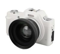 Caméra Vidéo, Reconnaissance Faciale Portable, écran LCD 2,88 Pouces, Zoom 20x, Caméra Vlog pour Les Voyages à Domicile (White)