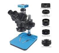 Caméra vidéo USB VGA 1080P 48MP 2K 4K 50X 100X Microscope trinoculaire stéréo à simulateur de focale for la réparation PCB Soudure téléphone(55MP 2K 4K HDMI USB)