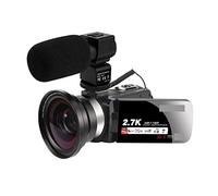 Caméra vidéo, Vision Nocturne 2K caméscope 16X Zoom Infrarouge Vlog caméra vidéo for 2.7K 30MP enregistreur numérique Portable Diffusion en Direct(No SD Card,with MIC Lens)