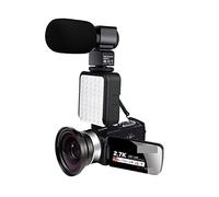 Caméra vidéo, Vision Nocturne 2K caméscope 16X Zoom Infrarouge Vlog caméra vidéo for 2.7K 30MP enregistreur numérique Portable Diffusion en Direct(with 128G SD Card,MIC Lens Light)