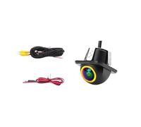 Caméra Vision Arrière Caméra recul Voiture 1080P avec Moniteur stationnement Automatique, vidéo HD CCD lentille Bleue, Petit Chapeau Paille 4 Lignes contrôle(1080P Track Camera)