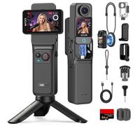 Camera Vlog 4K SJCAM C400 + Carte 64Go - Écran Tactile Rotatif 2.29"" - Batterie 7H - Stabilisateur 6 Axes - Étanche