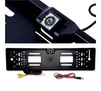 Caméra Voiture Caméra de recul Pakring pour Voiture, Cadre Plaque d'immatriculation européenne, étanche, Vision Nocturne, avec Caméra de Voiture(8LED)