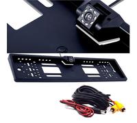 Caméra Voiture Caméra de recul Pakring pour Voiture, Cadre Plaque d'immatriculation européenne, étanche, Vision Nocturne, avec Caméra de Voiture(8LED Set)
