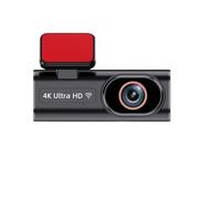 Caméra Voiture Caméra embarquée WiFi GPS DVR Avant 4K et arrière 1080P Double Objectif Vision Nocturne Moniteur de stationnement 24h Caméra de Voiture(with Rear Camera,None)