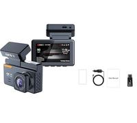 Caméra Voiture Enregistreur vidéo DVR pour Voiture avec GPS, Wi-FI, Double Objectif, caméra de recul 1080p, Vision Nocturne, boîte Noire, stationnement 24h/24 Caméra de Voiture(Only 4K DVR-B46P,None)