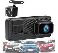 Caméra Voiture - Triple Caméra de Tableau de Bord,Enregistreur d'image De Recul avec Wi-FI Vision Infrarouge 1080P pour Arrière Angle Mort Camion