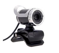 Caméra Web USB 2.0 HD 12 mégapixels, 360 degrés, avec microphone, clip-on, pour ordinateur de bureau, Skype, PC, ordinateur portable
