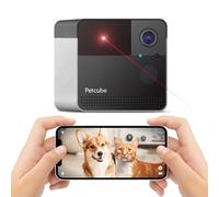 Caméra Wi-Fi Petcube Play 2 pour animaux avec jouet laser, vidéo HD 1080P, vue 160°, audio bidirectionnel, alertes IA, vision nocturne, surveillance