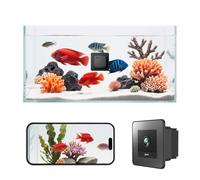Caméra WiFi 2K HD pour aquarium et terrarium, grand angle de 140°, anti-reflets et anti-reflets, vision nocturne pour poissons et reptiles, audio bidirectionnel, moniteur de boîtier en verre