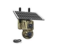 Caméra WiFi 8MP Trail Double Objectif extérieur, caméra à énergie Solaire avec Inclinaison panoramique à 360 °, Vision Nocturne 4K, Activation de Mouvement Intelligent(WiFi)