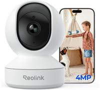 Caméra WiFi d'Intérieur 4MP-Vue 360°,Suivi Auto,Détection IA (Personne/Animal/Cri),Audio 2 Voies,Vision Noc,Mode Confidentialité,sans Abonnement-E1