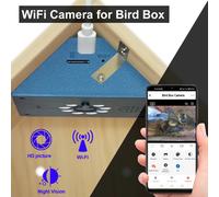 Caméra WiFi HD Tuya Smart Life pour nichoir à oiseaux, vision nocturne, application mobile, vision en direct, alimentation par prise, installation facile, DIY, cadeau