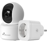 Caméra Wifi Intérieure 360° Superhd 2K Sécurisez Votre Maison 24/7 Avec Vision Nocturne, Audio Bidirectionnel, Détection Humaine & Auto¿Tracking, Microsd (Non Incluse)