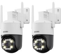 Caméra ZOSI 5MP, zoom numérique, vision nocturne couleur, 2PCS caméra 5MP-a