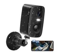 Caméras de sécurité 2K sans fil pour l'extérieur, alimentées par batterie 2,4 G et 5 GHz, caméras WiFi pour la sécurité à domicile avec détection de mouvement AI/PIR et alarme, vision nocturne couleur