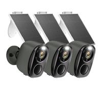 Caméras de sécurité d'extérieur sans Fil - 2K - Alimentation par Batterie - Caméra de sécurité extérieure avec Vision Nocturne en Couleur 3 MP - Projecteur - Étanchéité IP65 - Détection PIR - 2 Voies