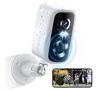 Caméras de sécurité d'extérieur sans fil - Caméras HD 2K alimentées par batterie pour la sécurité à la maison à l'extérieur, 5G et 2,4 G WiFi Surveillance intérieure AI Détection de mouvement Spot