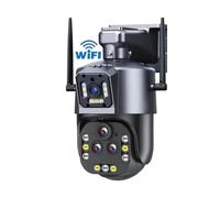 Caméras de sécurité extérieures sans fil Caméra de Surveillance IP PTZ 8K 16mp, dispositif de sécurité à quatre objectifs, Zoom 20X AI, suivi automatique, vidéosurveillance for la maison(16MP NO SD Ca