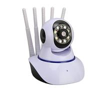 Caméras de Sécurité, sans Fil WiFi HD 1080P Vision Nocturne à 360 Degrés Caméra de Surveillance Intérieure et Extérieure, Alarme Push, Cinq Antennes, Prend en Charge la Visualisation à Distance, pour
